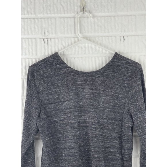 J. JILL PureJill Twist Knot Back Long sleeve Charcoal Gray Top sz Small - Picture 4 of 8